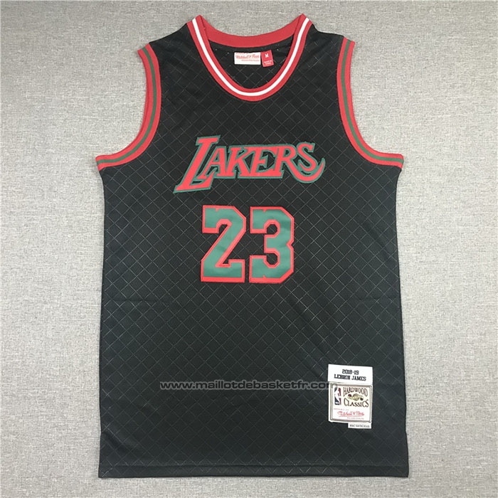 Maillot Los Angeles Lakers LeBron James #23 Mitchell & Ness 2018-19 Noir